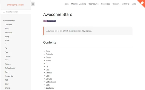 img of Docsify Awesome Stars
