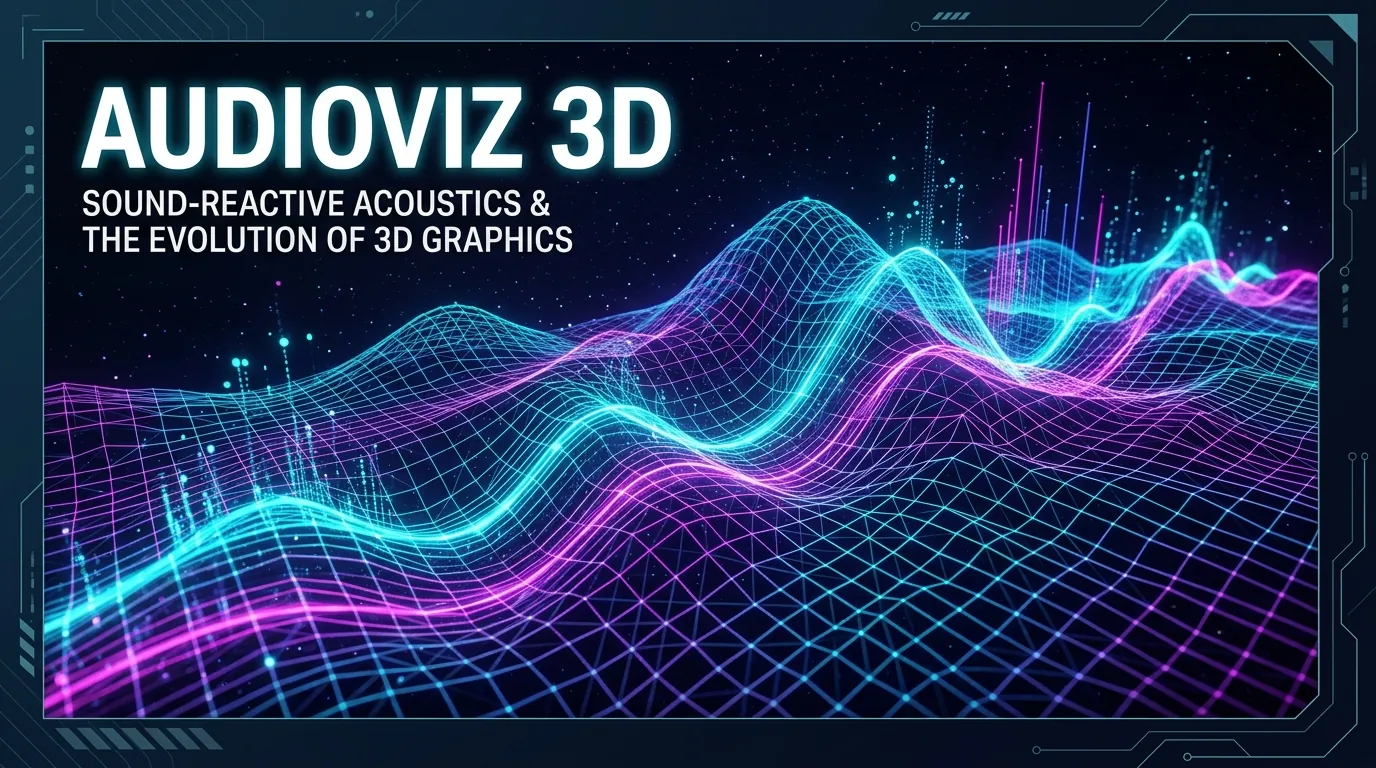Screenshot do site AudioVisualizer 3D • Sound Reactive Studio