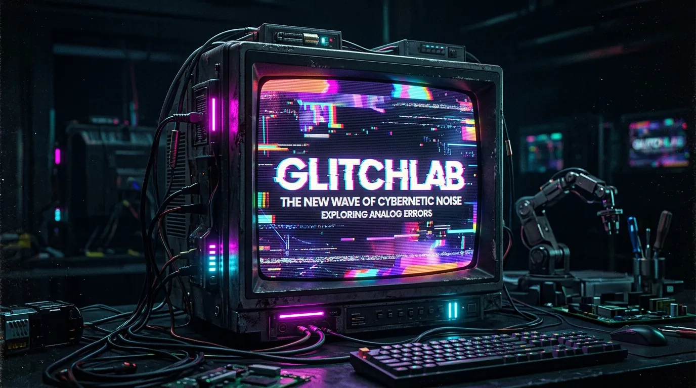 Screenshot do site GlitchLab • Retro Cyber Shaders