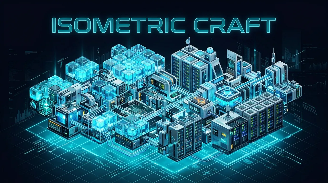 Screenshot do site IsometricCraft • 3D Isometric Studio