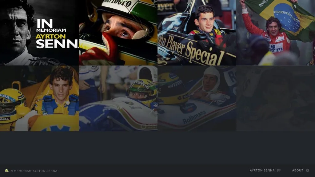 Screenshot do site Ayrton Senna Magic