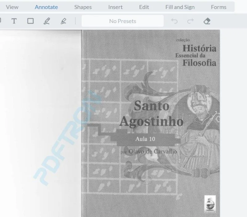 Screenshot do site Santo Agostinho